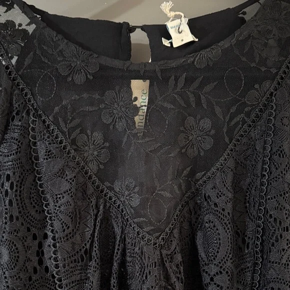 Sundance Black Lace Long Sleeve Dress - Picture 5 of 7
